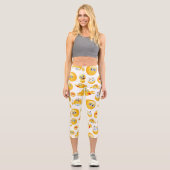 Emoji Pattern Capri Leggings (Vorderseite)