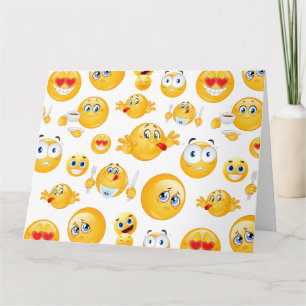 Emoji Pattern Dankeskarte
