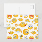 Emoji Pattern Feiertagspostkarte (Vorne/Hinten)