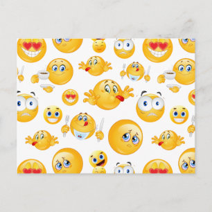 Emoji Pattern Feiertagspostkarte