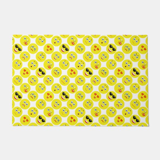 Emoji Pattern Fußmatte (Vorderseite)