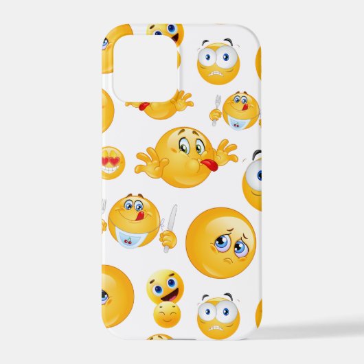 Emoji Pattern iPhone Hülle (Rückseite)