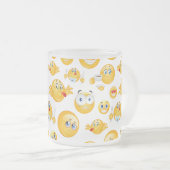 Emoji Pattern Mattglastasse (VorderseiteRechts)