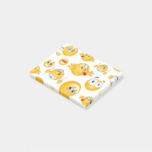 Emoji Pattern Post-it Klebezettel (angewinkelt)
