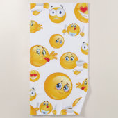 Emoji Pattern Strandtuch (Vorderseite)