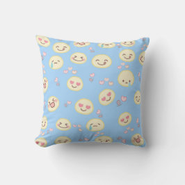 Emoji Pattern Throw Kissen