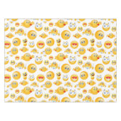 Emoji Pattern Tischdecke (Vorderseite (Horizontal))