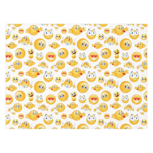 Emoji Pattern Tischdecke (Vorderseite (Horizontal))
