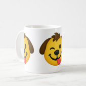 Emoji Perro Divertido – Estilo Kawaii para Amantes Kaffeetasse (Vorderseite Links)