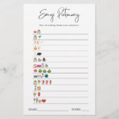 Emoji Pictionary | Brautparty Game (Vorderseite)