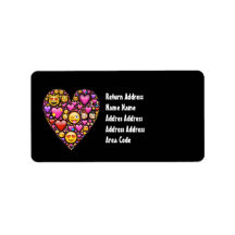 EMOJI Pink Black Girls Liebe Emoticons Party