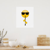 Emoji Playing Klarinet Poster (Küche)