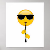 Emoji Playing Klarinet Poster (Vorne)