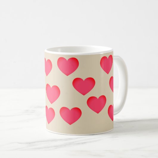 Emoji Polka Heart Kaffeetasse (VorderseiteRechts)