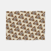 Emoji Poo Fleecedecke (Vorderseite (Horizontal))