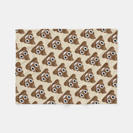 Emoji Poo Fleecedecke (Vorderseite (Horizontal))