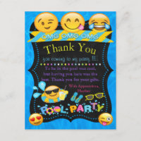 Emoji Pool-Party danken Ihnen Karten