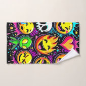Emoji Pop Art Badhandtuch Set (Handtuch)