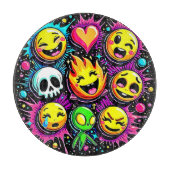 Emoji Pop Art Schneidebrett (Vorderseite)