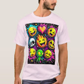 Emoji Pop Art T-Shirt (Vorderseite)