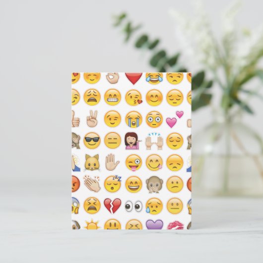 Emoji Postkarte (Stehend Vorderseite)