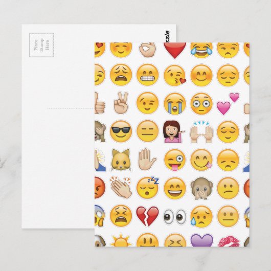 Emoji Postkarte (Vorne/Hinten)