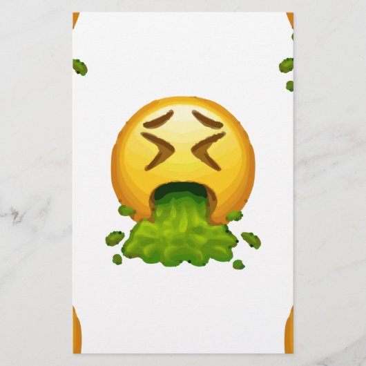 Emoji Puking Briefpapier (Vorderseite)