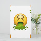 Emoji Puking Briefpapier (Stehend Vorderseite)