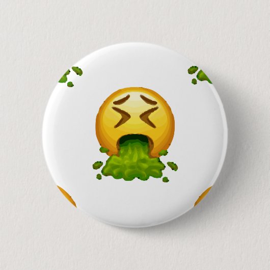 Emoji Puking Button (Vorderseite)