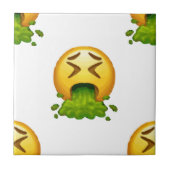 Emoji Puking Fliese (Vorderseite)