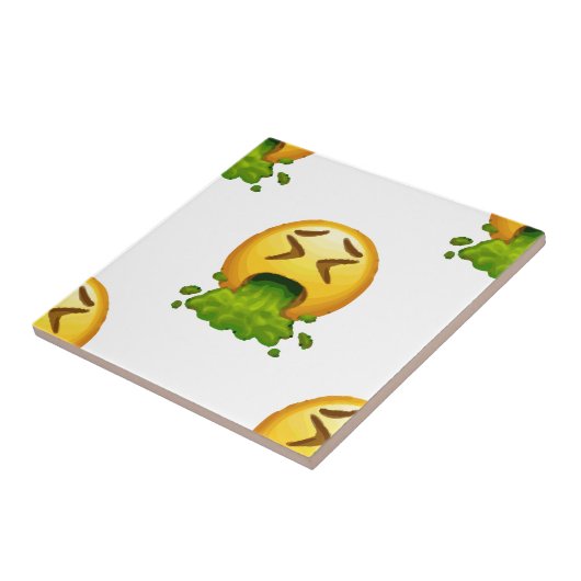 Emoji Puking Fliese (Seite)