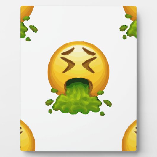 Emoji Puking Fotoplatte (Vorderseite)