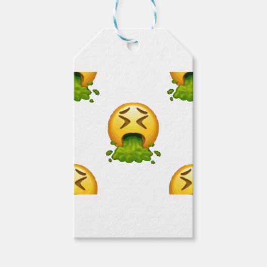 Emoji Puking Geschenkanhänger (Vorderseite)