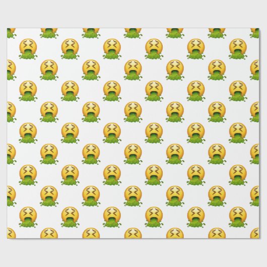 Emoji Puking Geschenkpapier (Flach)