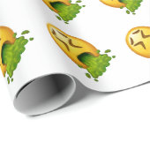 Emoji Puking Geschenkpapier (Rolleneckpunkt)
