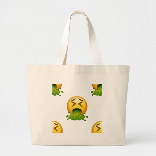 Emoji Puking Jumbo Stoffbeutel (Vorne)