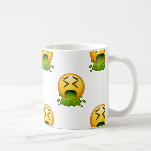 Emoji Puking Kaffeetasse (Rechts)