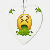 Emoji Puking Keramik Ornament (Links)