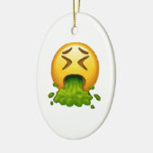 Emoji Puking Keramik Ornament (Links)