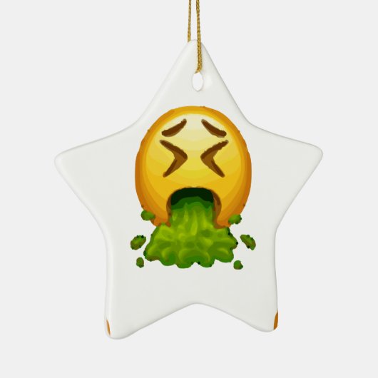Emoji Puking Keramikornament (Rechts)