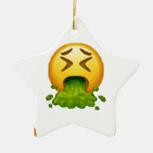 Emoji Puking Keramikornament (Vorne)