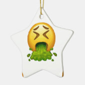 Emoji Puking Keramikornament (Links)