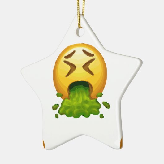 Emoji Puking Keramikornament (Links)