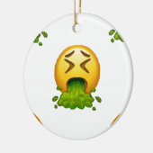 Emoji Puking Keramikornament (Links)