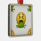 Emoji Puking Ornament Aus Metall (Rechts)