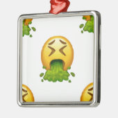 Emoji Puking Ornament Aus Metall (Links)