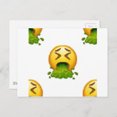 Emoji Puking Postkarte (Vorne/Hinten)