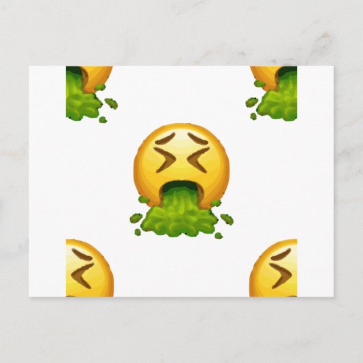 Emoji Puking Postkarte (Vorderseite)
