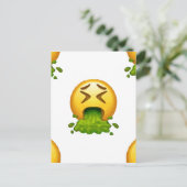 Emoji Puking Postkarte (Stehend Vorderseite)