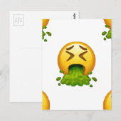 Emoji Puking Postkarte (Vorne/Hinten)